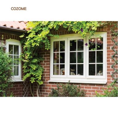 China Spain Aluminum Alloy Casement French Swing Doors And Window With Grille Design Anti Theft for sale