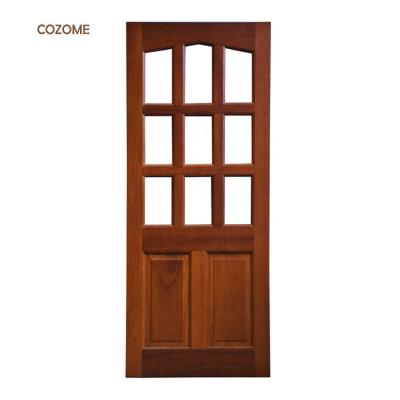 China Modern Comfortable Design Glass Insert Door MDF Solid Wood Glass Door With High Quality for sale