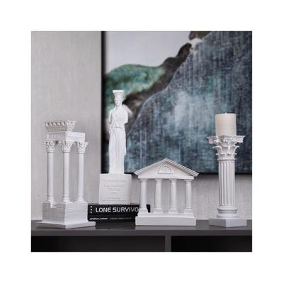 China Ancient Greek Temple Roman Column Decoration Plaster Column Decoration European Resin Sculpture Europe Architectural Model for sale