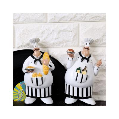 China Wall Artificial Home Decoration Restaurant Bakery Cake Western Store Hanging Retro American Resin Chef Wall Hanging for sale