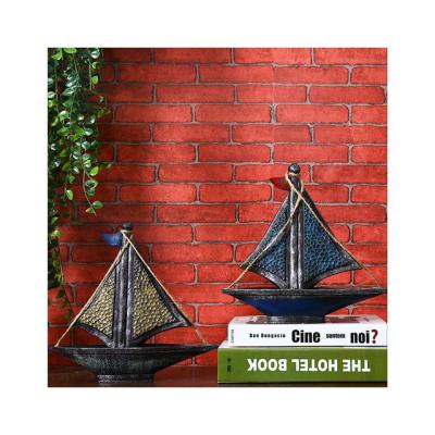 China Nordic Europe resin open navigation ornament desktop ornament creative home ornament resin boat wholesale modern antique statue for sale