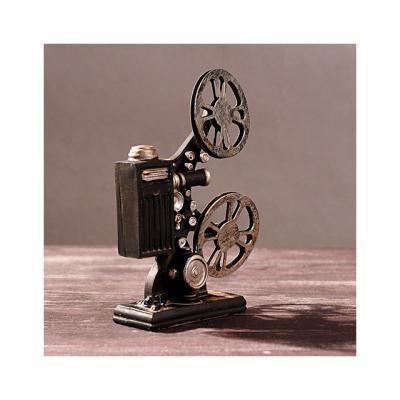 China Europe Movie Film Projector Model Vintage Style Resin Ornament Retro Nostalgic Photo Props Sculpture Collectible Decor for sale