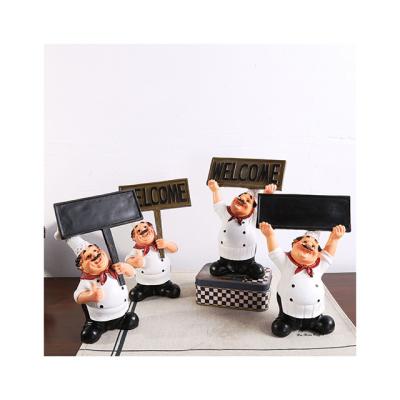 China Nordic Western Fashion Menu Dish Home Blackboard Chef Decor Restaurant Character Decoration Cafe Creative Europe Style Decoration for sale