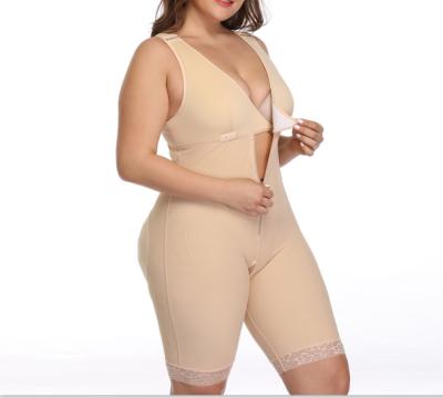 China Compression Plus Size Women Plus Tummy Shapewear Butt Lifter Thigh Zipper Shapers High Support Mid Waist Body Shaper For Women Faty for sale