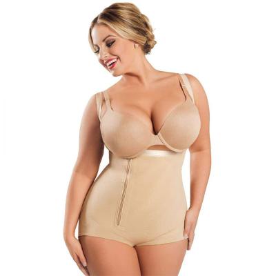 China Women Breathable Compression Plus Tummy Shapewear Butt Lifter ZipperPanties Thigh Shapers High Waist Body Shaper Mid Support for sale