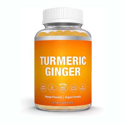 China immune & Organic Ginger Chew Gummies For Muscle Curcumin Turmeric Turmeric Anti-Fatigue Private Label Vegan Diet Supplement Healthy Anti-Inflammatory Healthy for sale