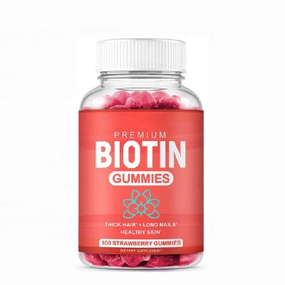 China Vegan Private Label Oganic Premium Biotin Gummies For Long Thick Hair Full Growth Strong Nails & Healthy Radiant Skin for sale