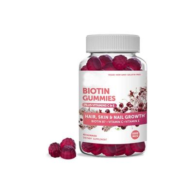 China Organic Beauty Products OEM ODM With Full Thick Reviews Biotin Gummies for sale