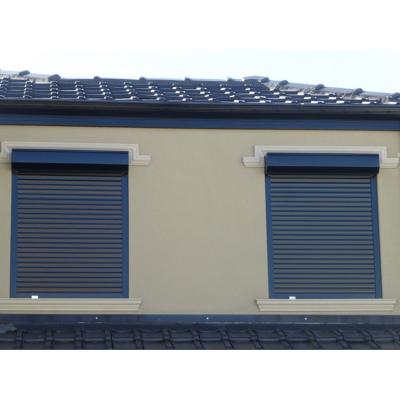 China Customized Size Environmentally Friendly Black Color Heat Insulated Automatic Aluminum Shutter Windows For Exterior for sale