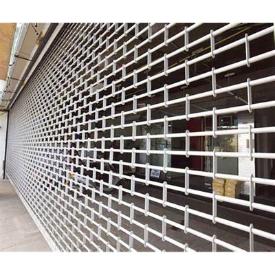 China Security Remote Control Automatic Commercial Durable Roll Up Security Shutter Grill Stainless Steel Rolling Door for sale