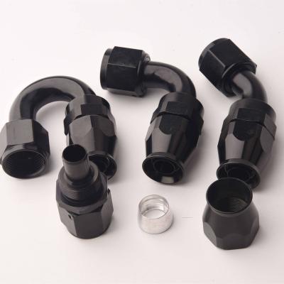 China Automotive Spare Parts PTFE E85 Hose End For Fitting Adapter Black PTFE Fuel Oil Pipeline for sale