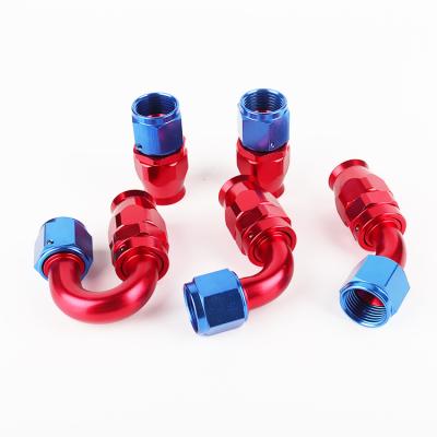 China Equal One Female Aluminum Swivel Race Car Aluminum Adapter To One Equal Ptfe Tubing Hose End An10 Fitting for sale