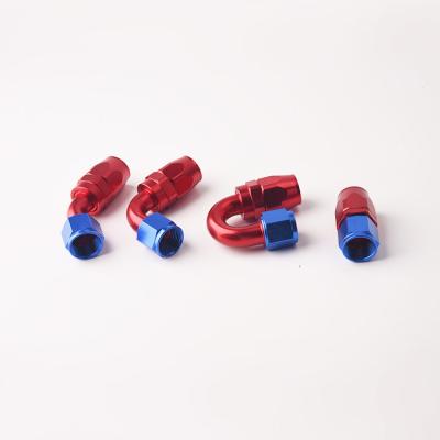 China New Arrival Aluminum Racing Parts Swivel 45 Degree An6 An8 An10 An12 Pipe Ends Fittings Ptfe for sale