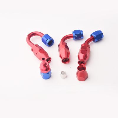 China Hot Sale Aluminum Swivel 180 Degree Fuel Line An10 Oil Fitting Hose End for sale