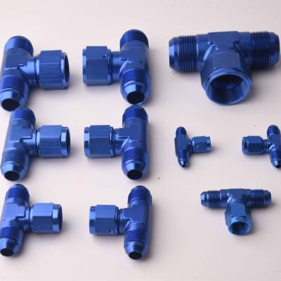 China 45 degree blue fuel injection diesel system/black/red side pipe fitting tee connector for sale