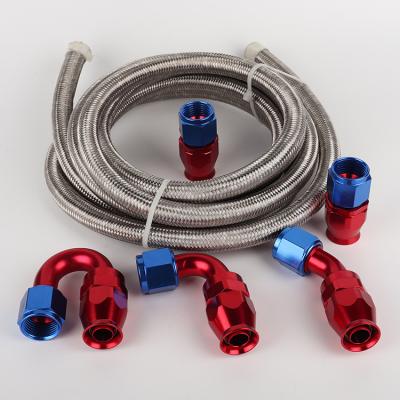 China Nylon Machined Flexible Rubber Fuel Oil Hose For E85 An4 CNC Braided Hose for sale