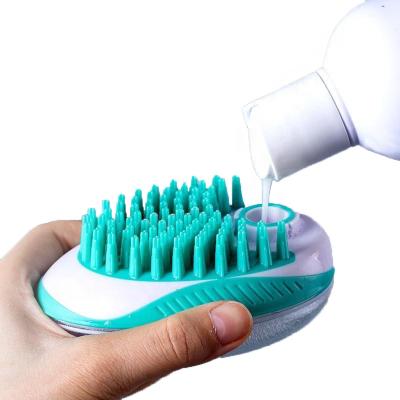 China 2021 Viable Hot Sales 2 in 1 Dog Cat Bath Rubber Comb Grooming Pet Cleaning Brush Massager Pet Brush for sale