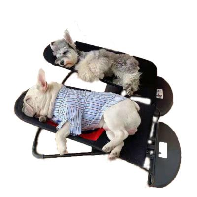 China Viable Factory Direct Breathable Comfortable Folding Elevate Adjustable Mesh Pet Bed Dog Chair for sale