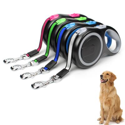 China Custom Retractable DETACHED Logo Dog Leash 3M/5M Automatic Printing Dog Puppy Cat Traction Rope Belt Dog Leash for sale