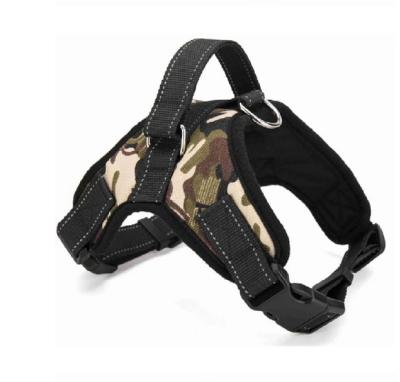 China Sustainable Camouflage Dog Harness Metal Buckle Dog Pet Harness for sale