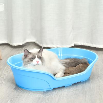 China Indoor Breathable Plastic Cat Litter Box for Cat Toilet Training Toilet Tray for sale