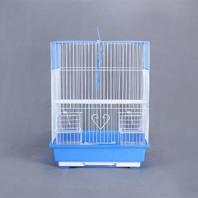 China Factory direct sales viable portable birdcage large parrot breeding canary yellow ornamental metal parrot birdcage for sale