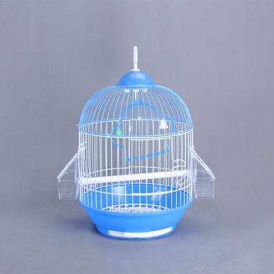 China 4 Colors 23*36cm Viable Iron Bird Cage Round Canary Parrot Bird Cage for sale