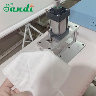 China 20khz LCD Display Ultrasonic Lace Generator Ultrasonic Plastic Welding Sewing Machine with Bottom Horn for Welding Masks for sale