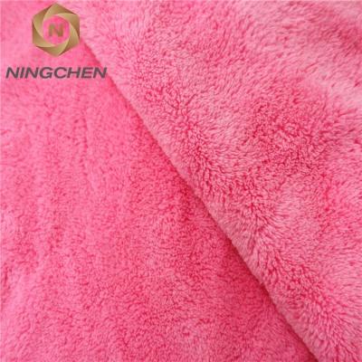 China 400GSM Polyester 400GSM Edge Super Thick Colorful Absorbent Microfiber Coral Fleece Fleece Fabric 80% Coral Fleece Washing Machine for sale