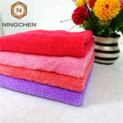 China Compressed Coral Cotton 20% Polyester Fleece Cloth 80% Cotton 20% Polyester Plush Microfiber Car Cleaning Cloth for sale