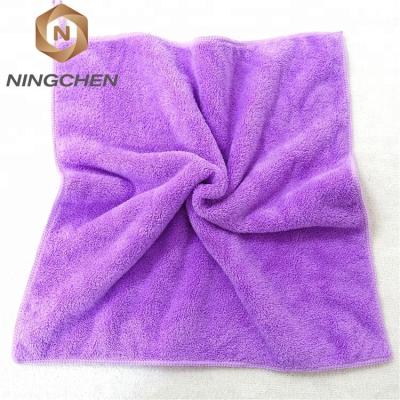 China Car Care Detailing Cloth 80% Cotton 20% Polyester Fleece Towels Microfiber Plush Compressed Coral Thick Car Cleaning Cloths Towel for sale