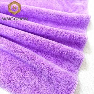 China Compressed Coral Fleece Cloth Double Side Any Color 1000 GSM Car Coral Fleece Cleaning Cloth Microfiber Towel for sale