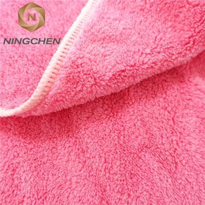 China Compressed Coral Fleece Fabric 80% Cotton 20% Polyester Double Faced Coral Fleece Wholesale Super Soft Absorbent Quick Dry Towel for sale