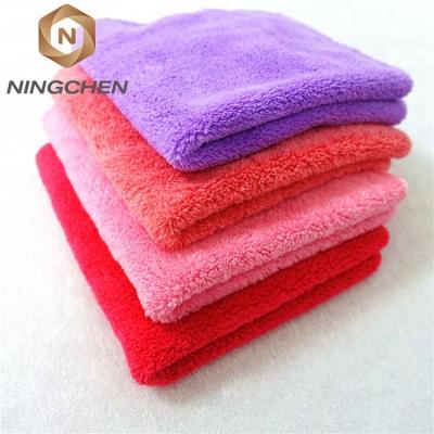 China Polyester 30X50 Microfiber Compressed Coral Car Cloth 80% Cotton 20% Fleece Polishing Drying Towels for sale