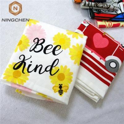 China Hot Sale Disposable Towels Scratch Control Dishtowel Kitchen Cleaning Cloth Cotton Yarn-Dyed Tea Towel for sale