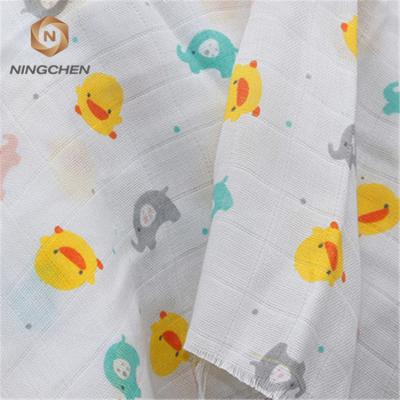 China Anti-static cotton gauze exported white cotton double gauze fabric good quality double color organic cotton gauze denim fabric manufacturer for sale