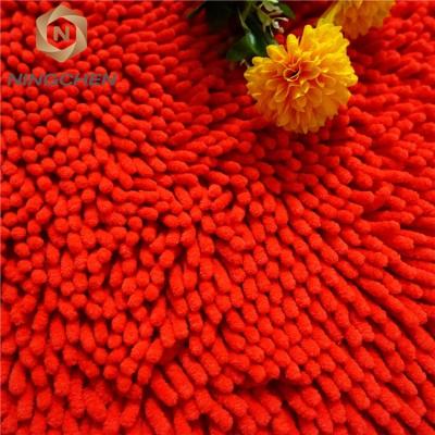 China Durable Hot Sales 100% Polyester Microfiber 1200gsm Microfiber Microfiber Shaggy Mop Fabric Chenille Trimmed Cleaning Cloth In A Rolls for sale