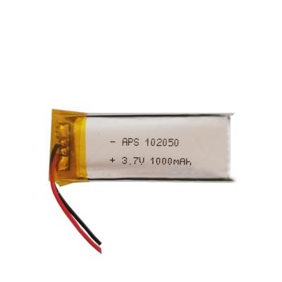 China rechargeable battery cells 3.7v 1000mAh Li ion Li-polymer battery, lithium ion pocket 102050 lipo lithium nmc pocket cell battery 10*20*50mm for sale