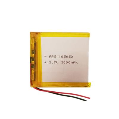 China 105050 3.7v 3000mAh li-polymer lbattery lithium ion battery cells rechargeable li ion pocket lipo lithium nmc pocket cell battery 10*50*50mm for sale