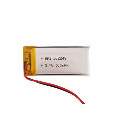 China 3.7v 500mAh 502248 Li-Polymer Battery, Rechargeable Li Ion Battery Cells Rechargeable Li Ion Battery Cell Lipo NMC Pocket Cell Battery 5.0*22*48mm for sale