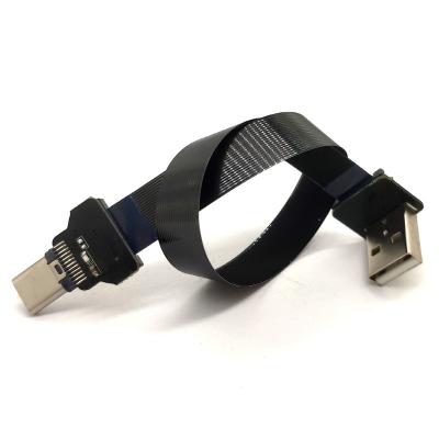 China Flexible Electronic Fpv Monitor Flat FPC Cable Micro USB 2.0 USB C USB Female Ribbon OTG Cable for sale