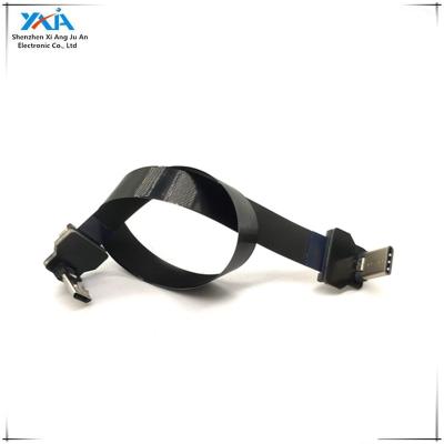 China FFC Electronic FPV USB 2.0 Flat Ribbon A Male To Flat Type C Charger 90 Degree Cable for sale