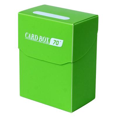 China 70+ Playing Cards Plastic Flip-open Design Custom Printing Collectible Card Viable Custom Organizer In Light Color PP Trading Card Deck Box for sale