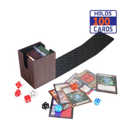 China Use in Office/Home/School Customized PU Toy Products Card Pack Leather Educational Box for Storage MTG YGO PTCG and TCG for sale