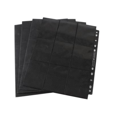 China Recycle Trading Card 9-Pocket Double Sided Pages Binding Sleeves Card Protector Sheets For Various Trading And Sports Cards for sale