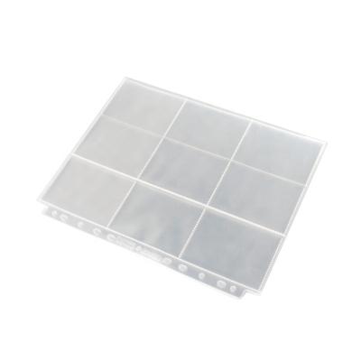 China Custom Size 11 Moisture-Proof 9 Holes Pockets PP Protection YuGioh Game Card Inside Page Album Pages for sale