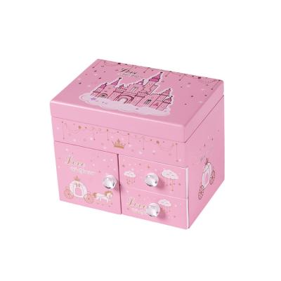 China Factory Price Wooden Chinese Luxury Child's Musical Ballerina Earring Packaging Jewelry Box for sale