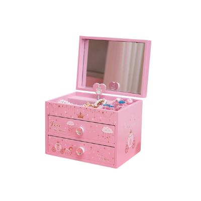 China MDF Two Drawer Music Box Jewelry Box for sale