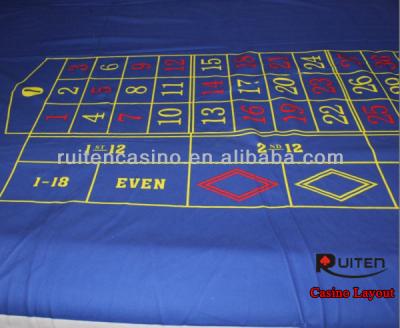 China Liquid And Water Resisted European Roulette Table Casino Layout---0 Single for sale