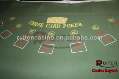 China Liquid And Water Resisted Three Card Poker Layout for sale